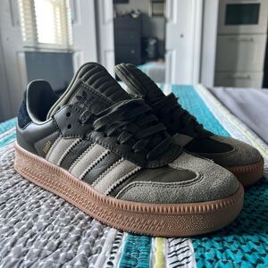 Adidas Olive and Beige Sneakers